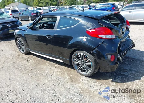 2016 Hyundai Veloster Turbo z USA, uszkodzony, nr VIN KMHTC6AE4GU249501